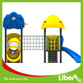 children playground outdoor slide in amusement park playground